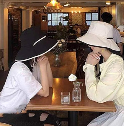 Large women's sun hat with wide brim - Livia