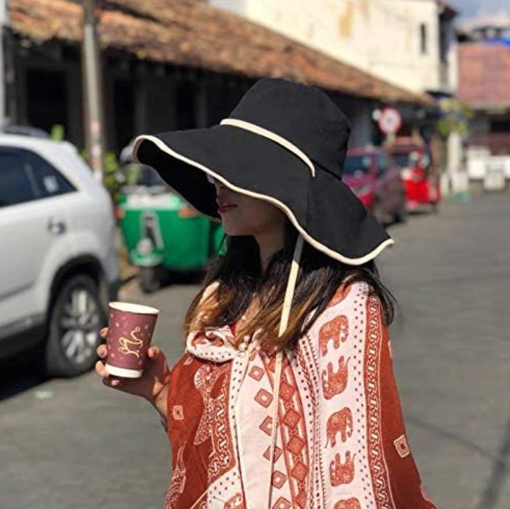 Large women's sun hat with wide brim - Livia