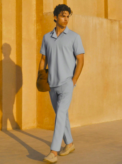 Modern grey men's summer outfit – Nico