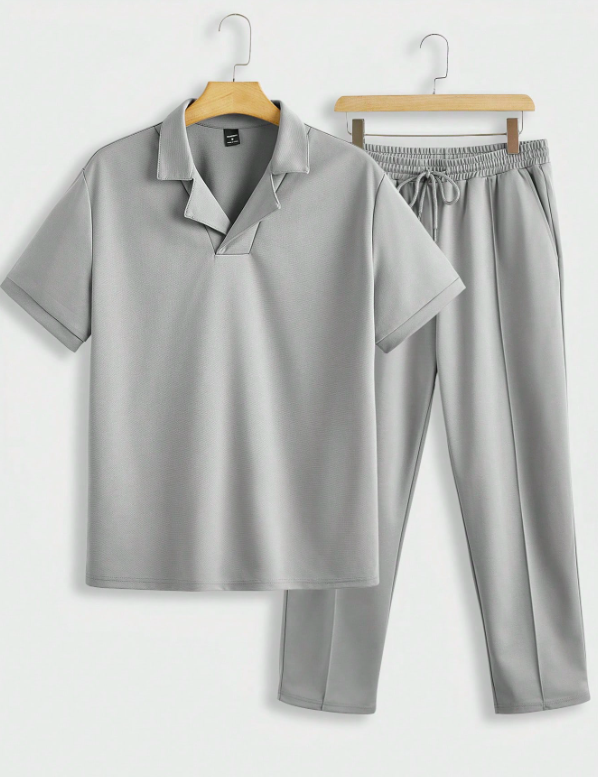 Modern grey men's summer outfit – Nico