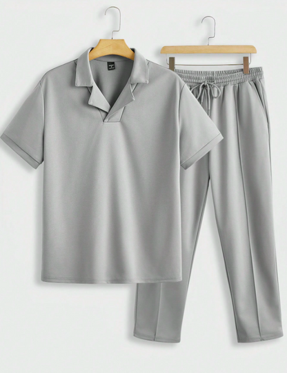 Modern grey men's summer outfit – Nico