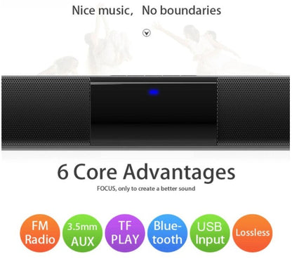 Wireless Bluetooth Soundbar Stereo Speaker System with FM & USB – CineWave
