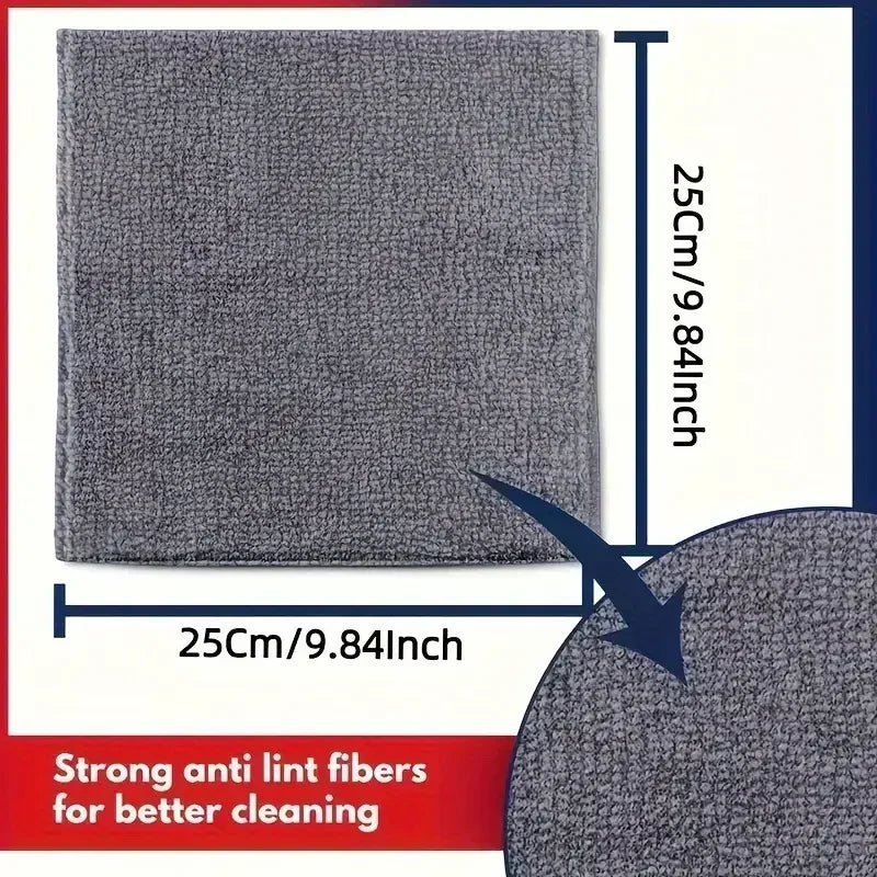 5-Piece Microfiber Cleaning Cloth Set - Soft & Absorbent, Reusable 4