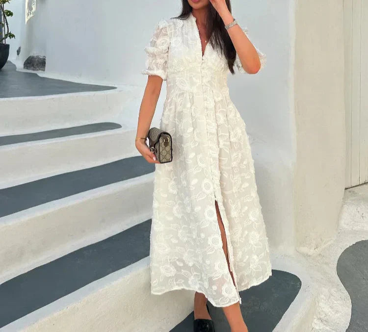Airy white summer dress – Eleni
