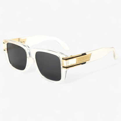 Vintage sunglasses with square frame and drop detail – Elvoir