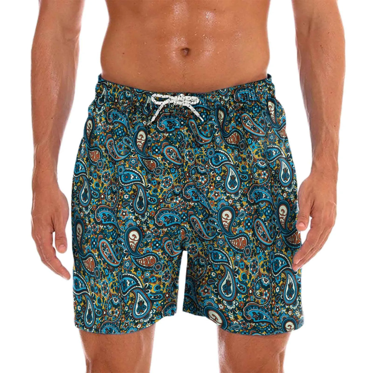 Men's swim shorts with cheerful print – Milo