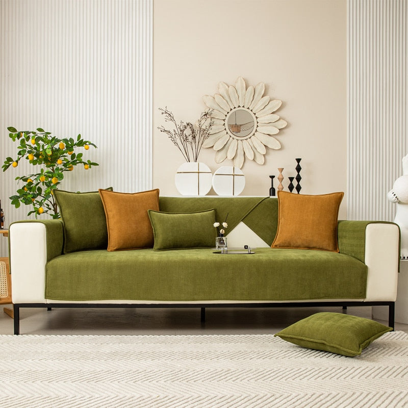 Chenille Bank Protector with Herringbone Structure – VeluraShield