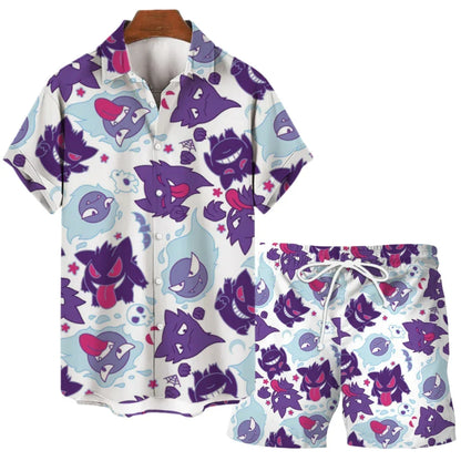 Funny summer set with Gengar & Snorlax print | Buy 1, get 1 free - SleepyFun