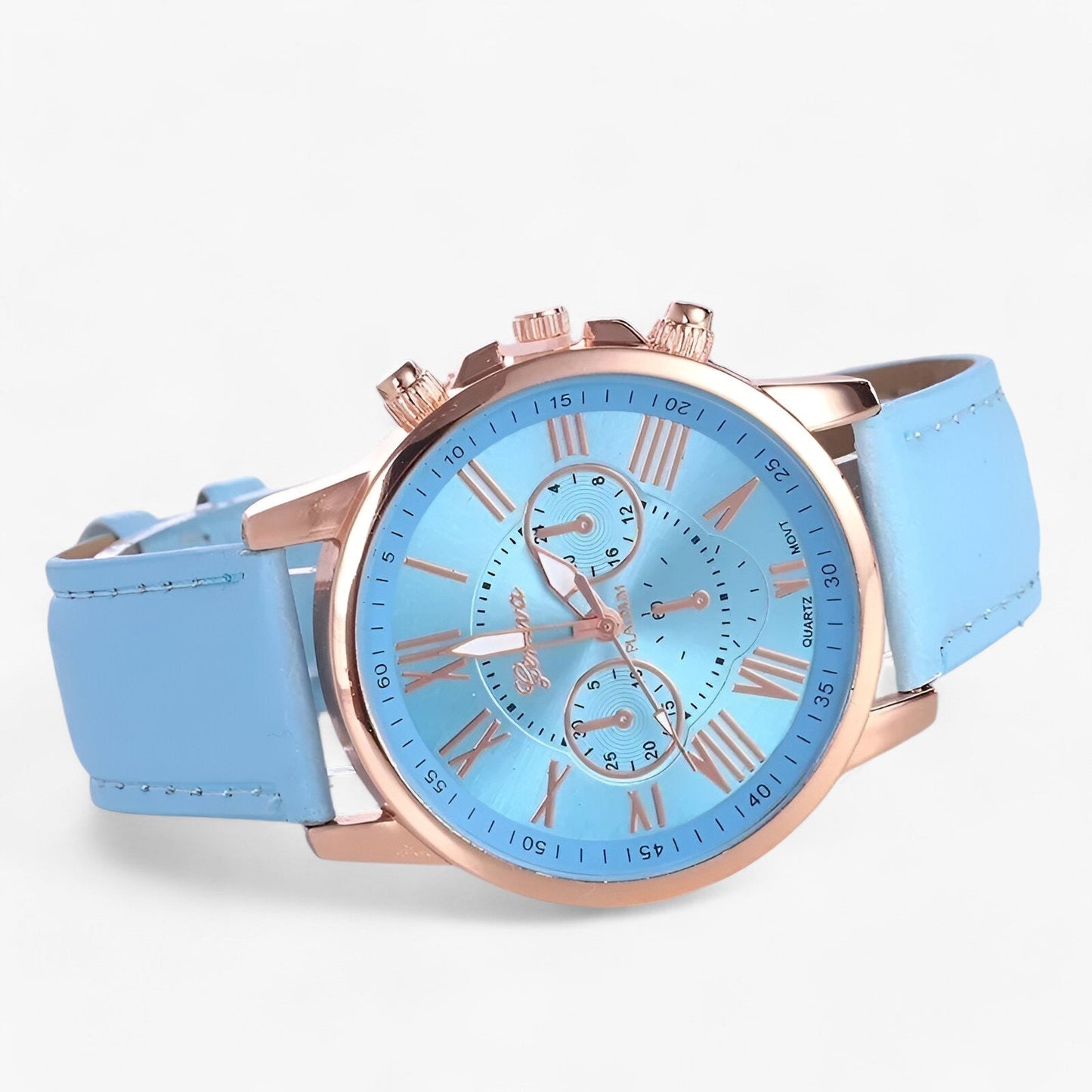 Luxury Waterproof Women's Watch with Leather Strap - Camille