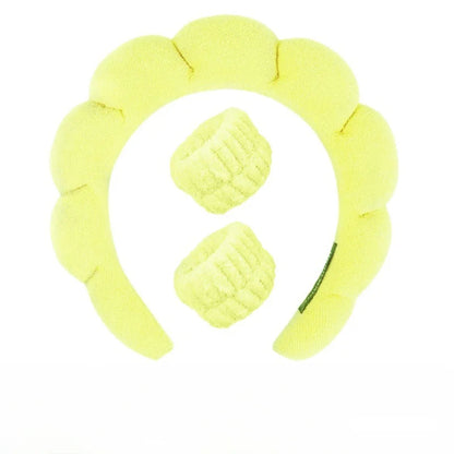 Plush Spa Headband & Wristband Set - Fluffiea