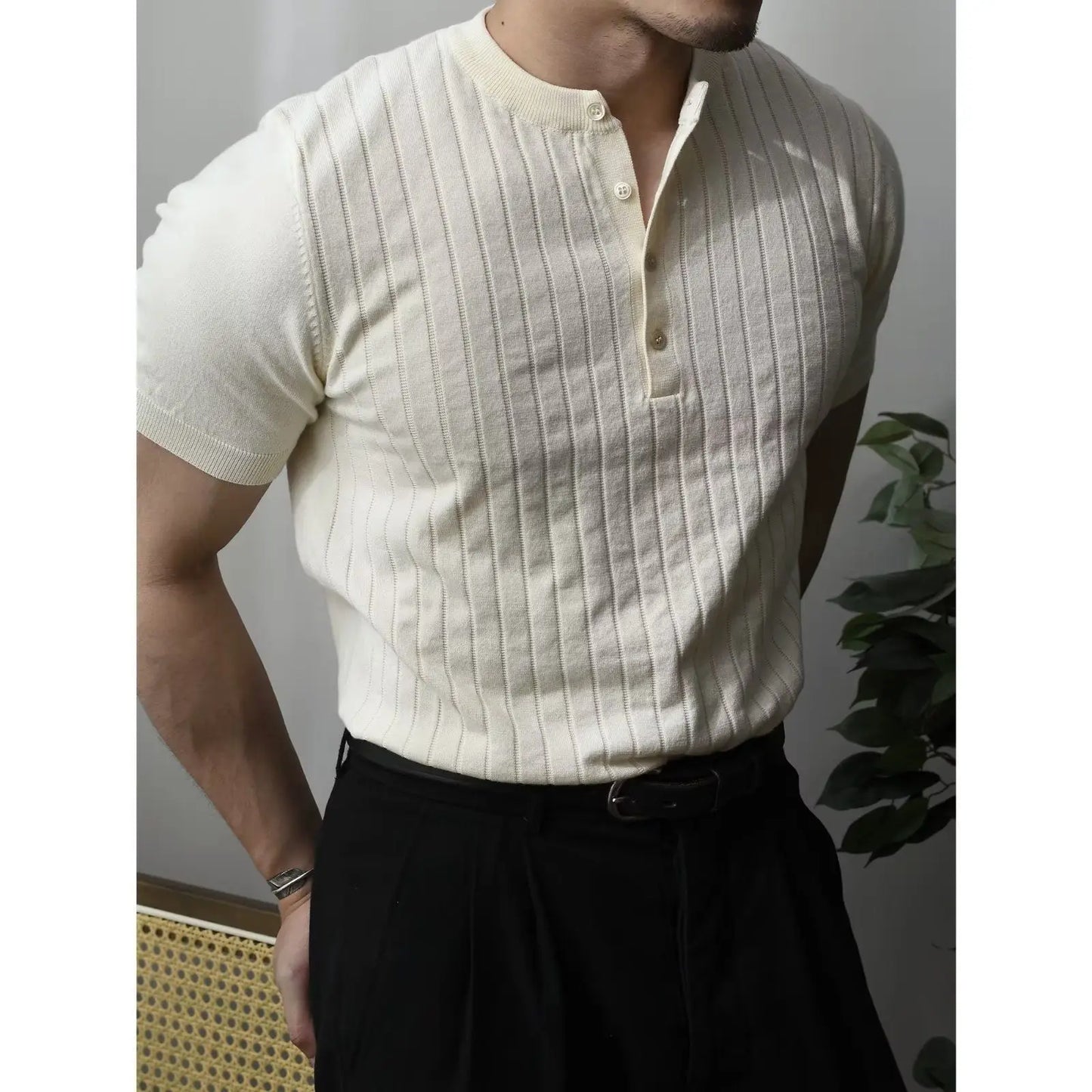 Slim Fit Men's Polo Shirt with Zip – Fabrizio