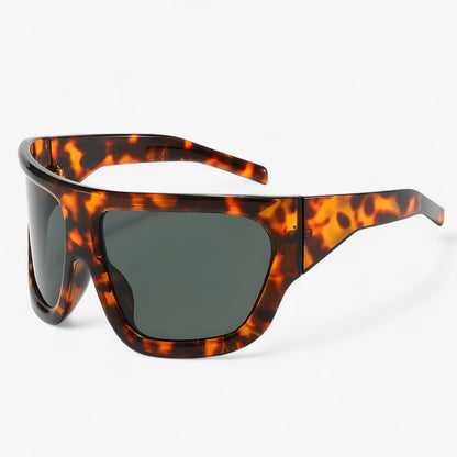 Oversized Steampunk Sports Sunglasses with Wraparound Design – Ignix