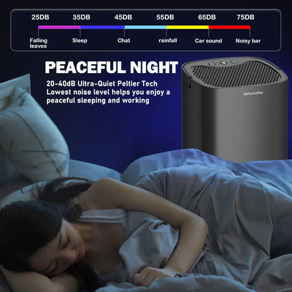 1000ml Portable 2-in-1 Dehumidifier with Air Filter & Night Light – Aveline