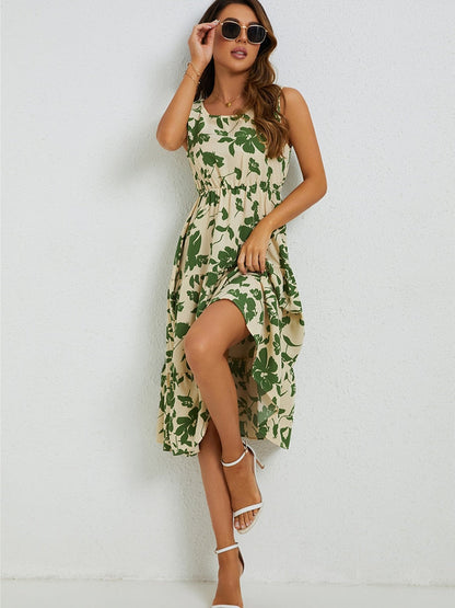 Summery midi dress with floral print – Fenna