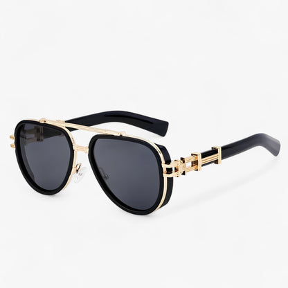 Oversized steampunk sunglasses with polarized lenses – Arclight