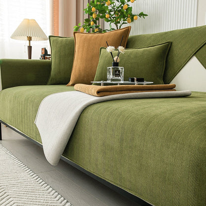 Chenille Bank Protector with Herringbone Structure – VeluraShield