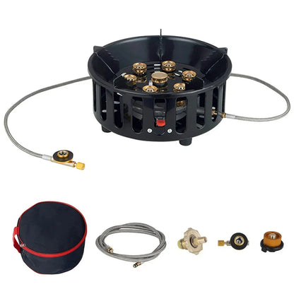 7-Core Portable Camping Gas Stove with Electronic Ignition – Kael