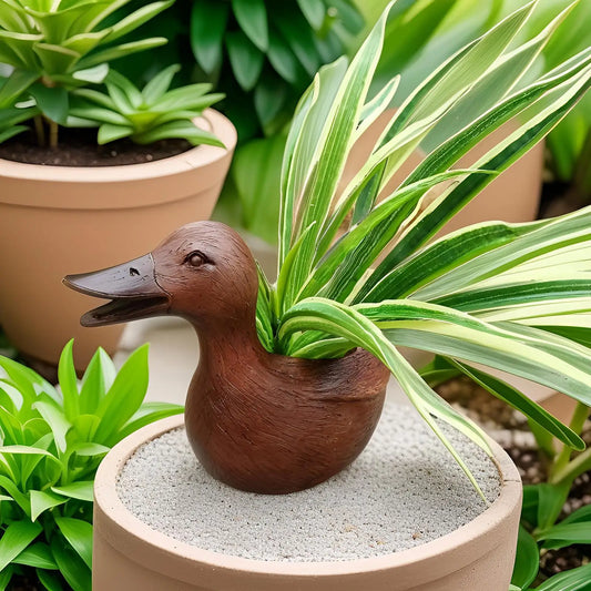 Duck Statue Flowerpot - QuackyPlanter