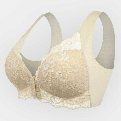 Seamless lace sports bra with front closure - Mireya