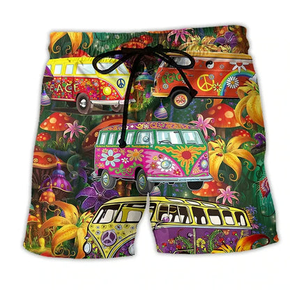 Men's swim shorts with graffiti print – NovaBay