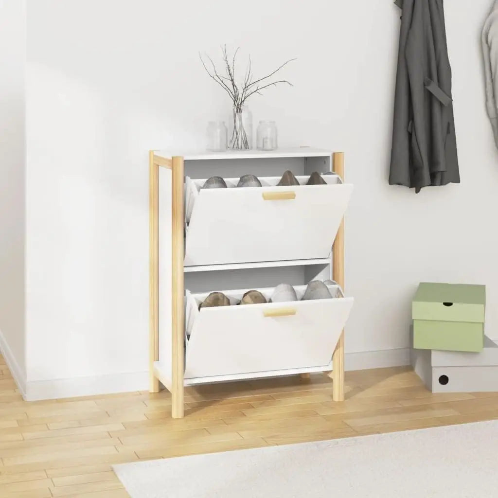 Slim Entryway Shoe Cabinet with Doors – TidyStep