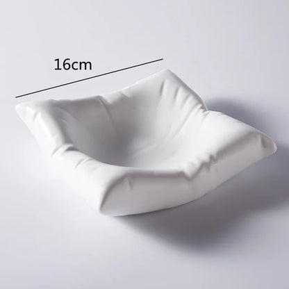 Cloud-Shaped Porcelain Serving Bowl - Translucent Ceramic Dinnerware 5
