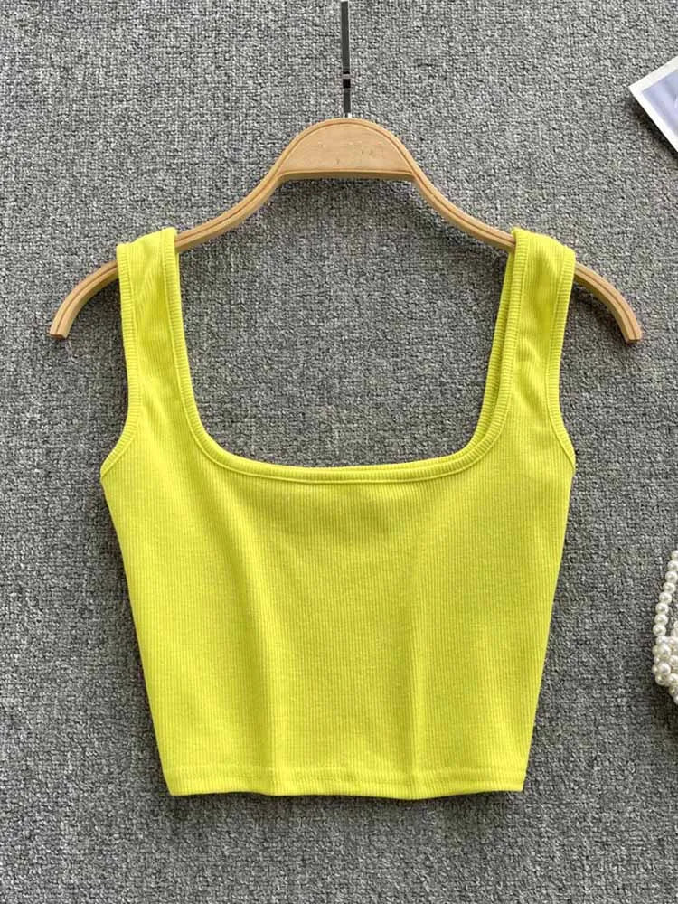 Rugloser Crop-Top in a solid colour – Zayra
