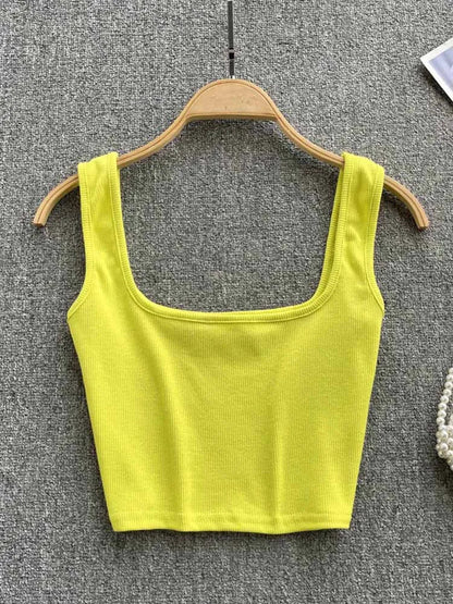 Rugloser Crop-Top in a solid colour – Zayra