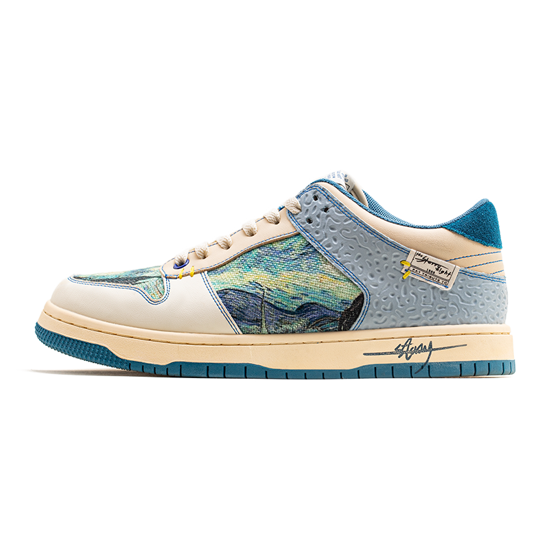 Artistic unisex sneakers with starry night design & comfort sole – Lior