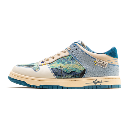 Artistic unisex sneakers with starry night design & comfort sole – Lior