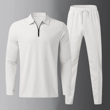 Premium Men's Autumn Leisure Set with Long-Sleeved Top and Jogging Trousers – Elian