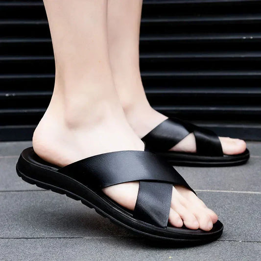 Italian men's leather sandals – Lorenzo
