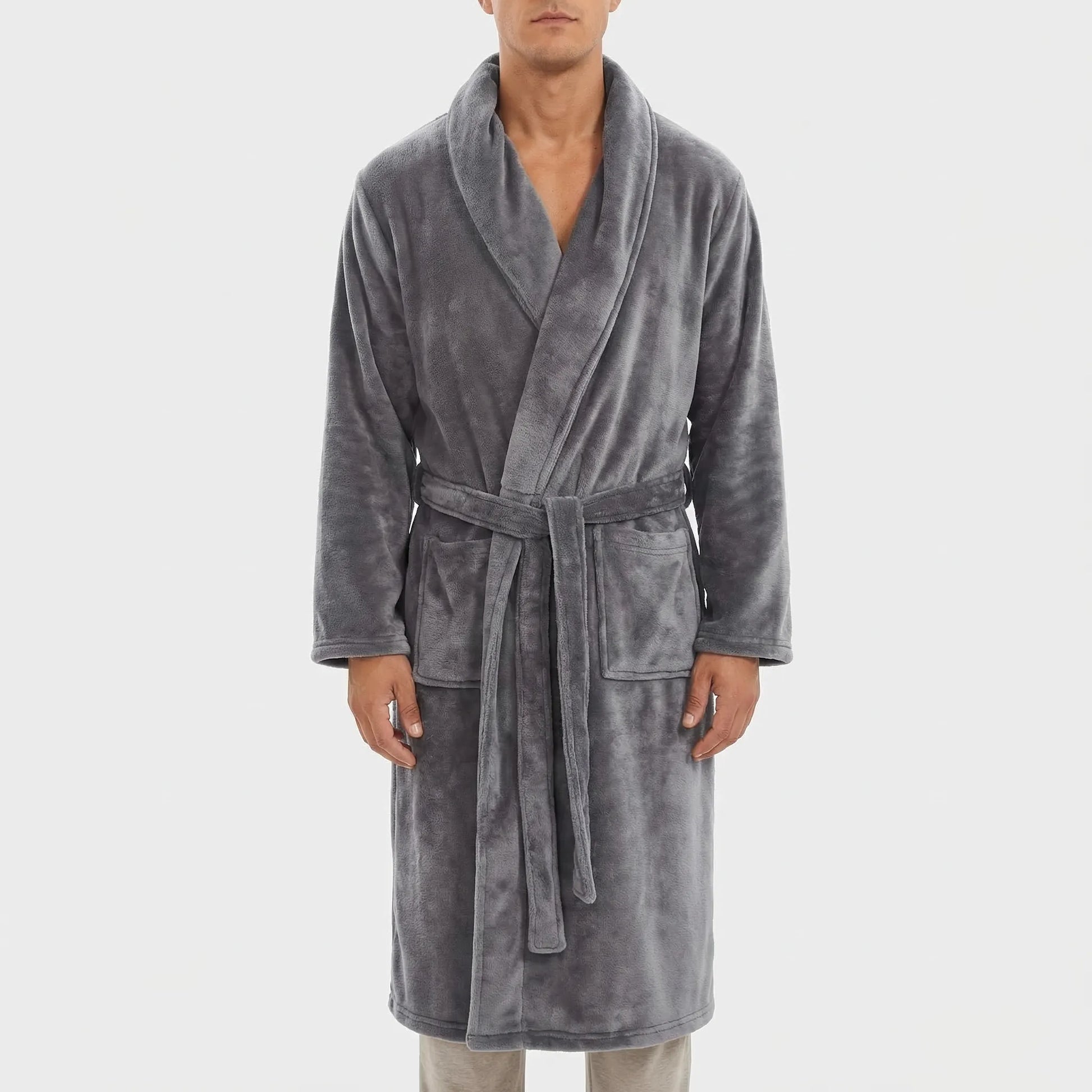 Shawl Collar Full-Length Dressing Gown - Derrick