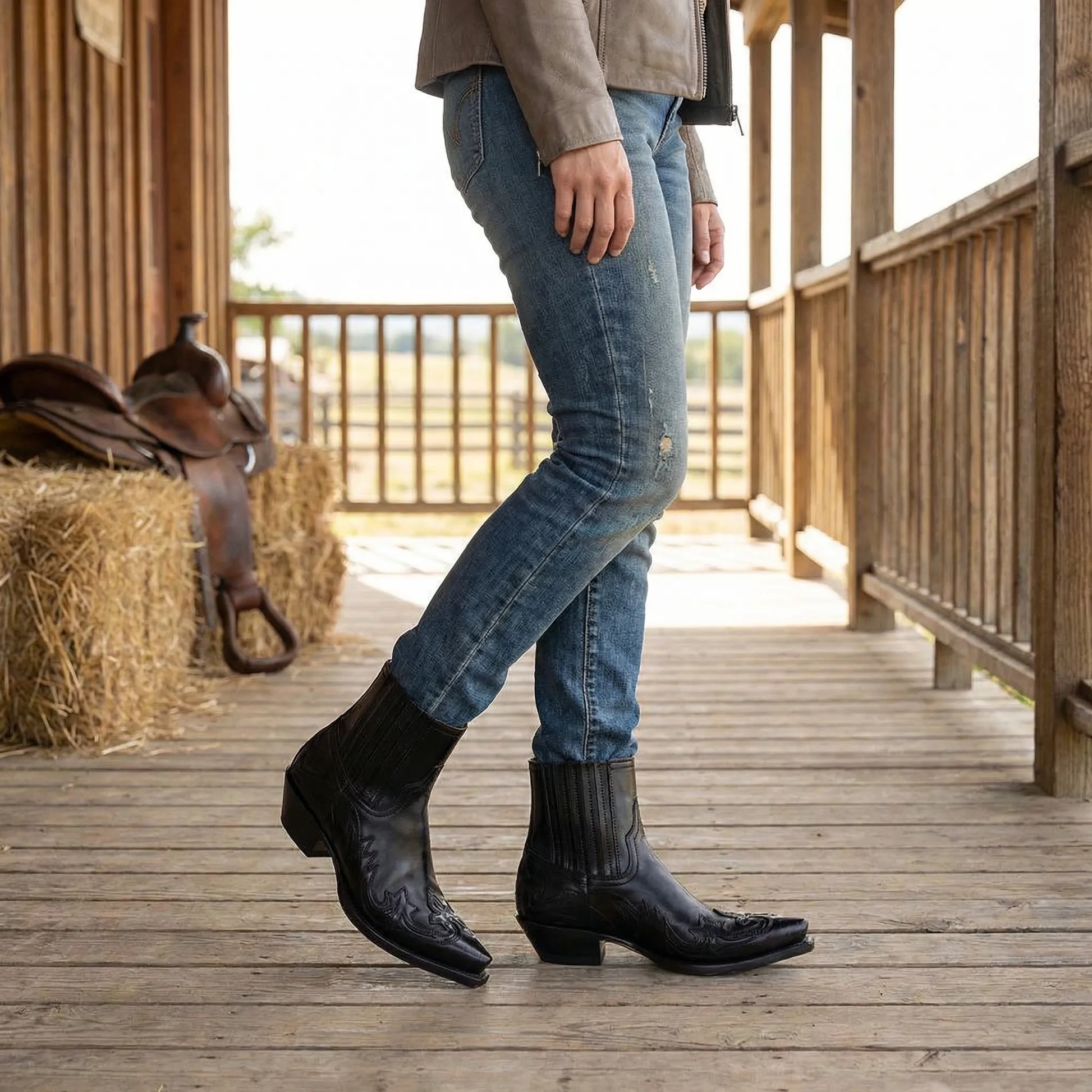 Short-Shaft Cowboy Boots - Kaya