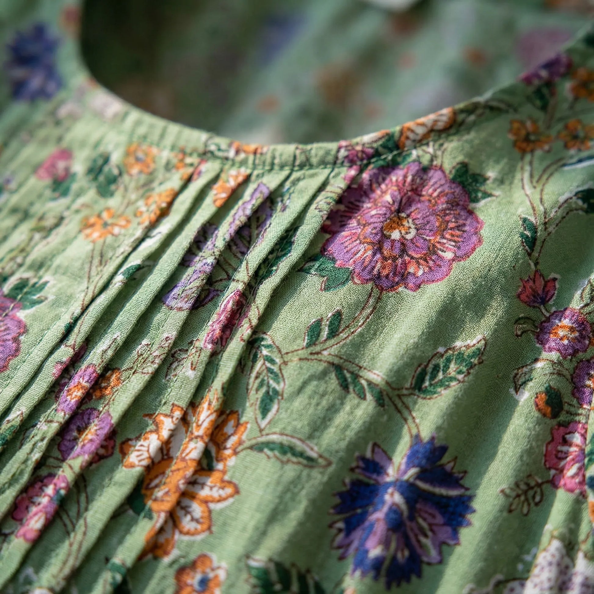 Short-Sleeved A-Line Dress - Amina