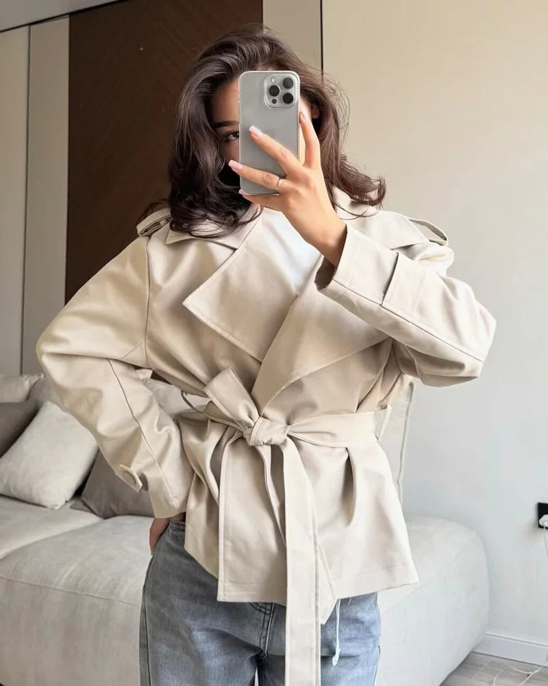 Short Belted Trench Coat - Joanne