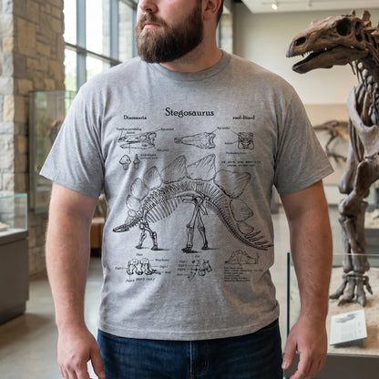 Short Sleeve Dinosaur Print Plus Size Shirt - Jim