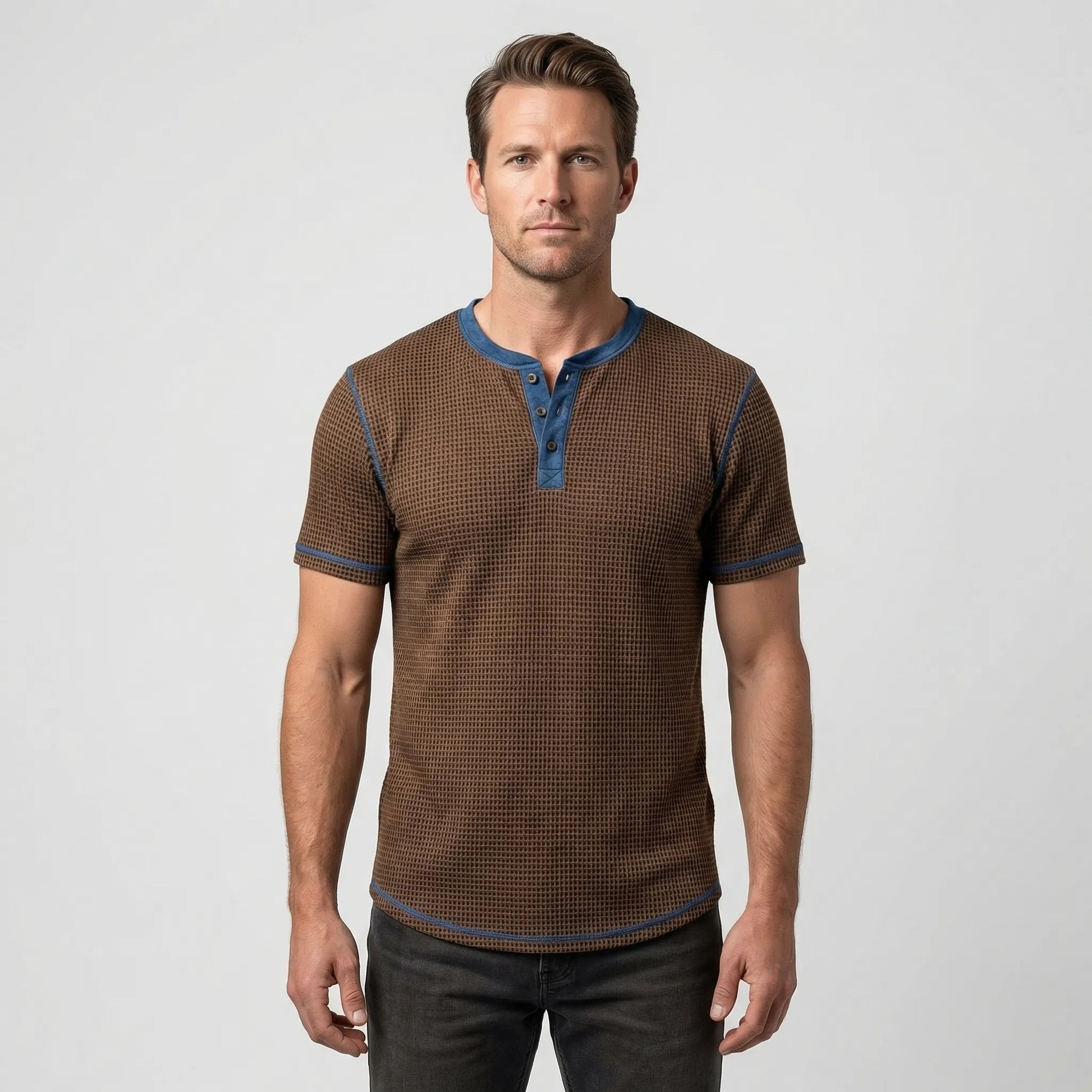 Short Sleeve Henley T-Shirt - Danny