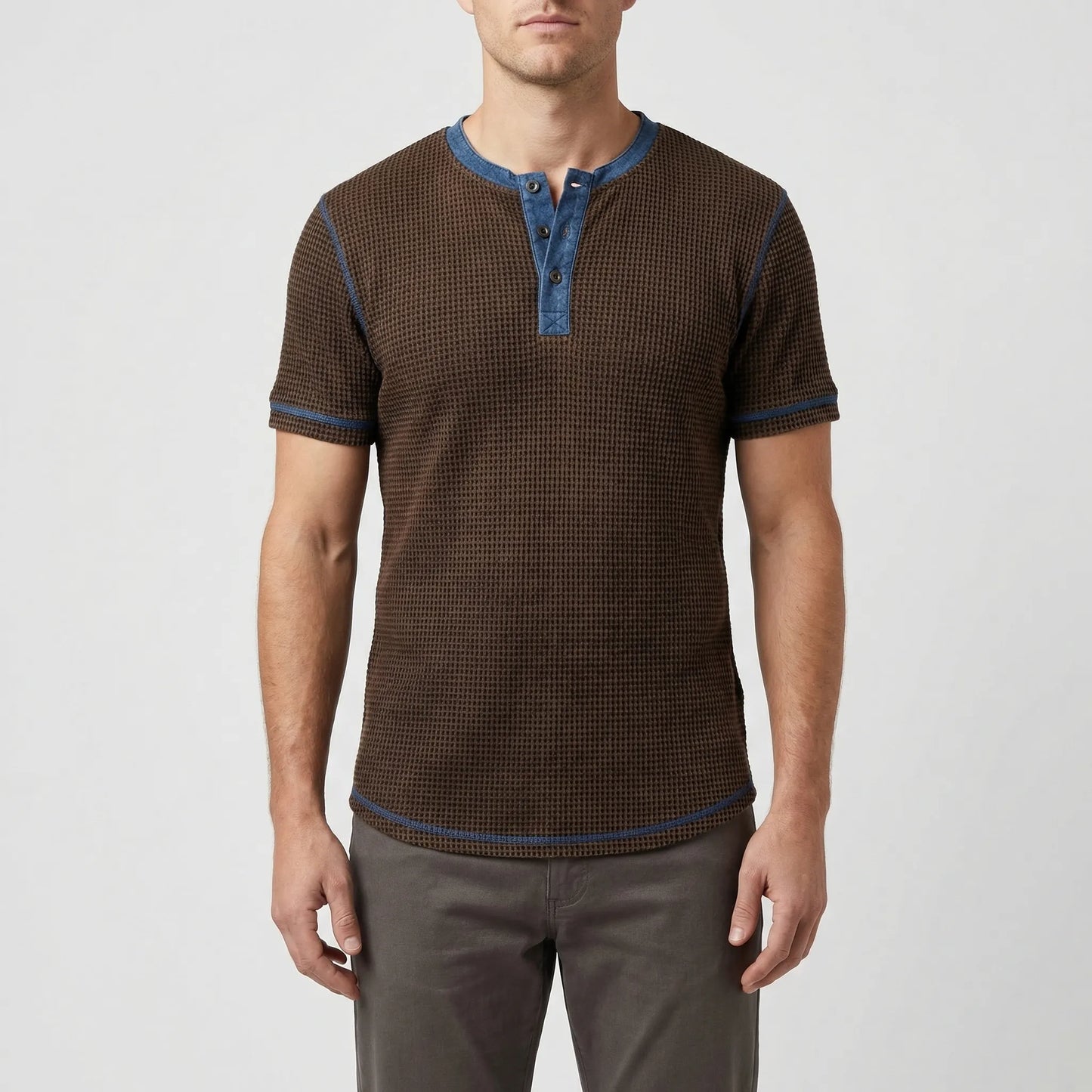 Short Sleeve Henley T-Shirt - Danny