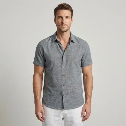 Short Sleeve Shirt With Collar - Tony