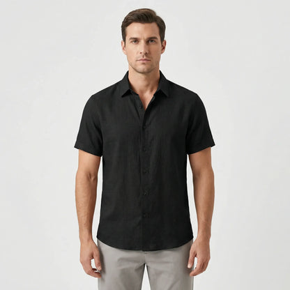 Short Sleeve Shirt With Collar - Tony