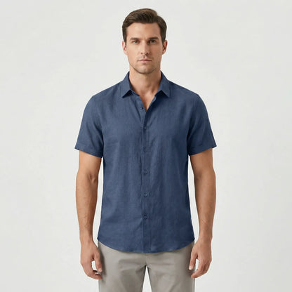 Short Sleeve Shirt With Collar - Tony