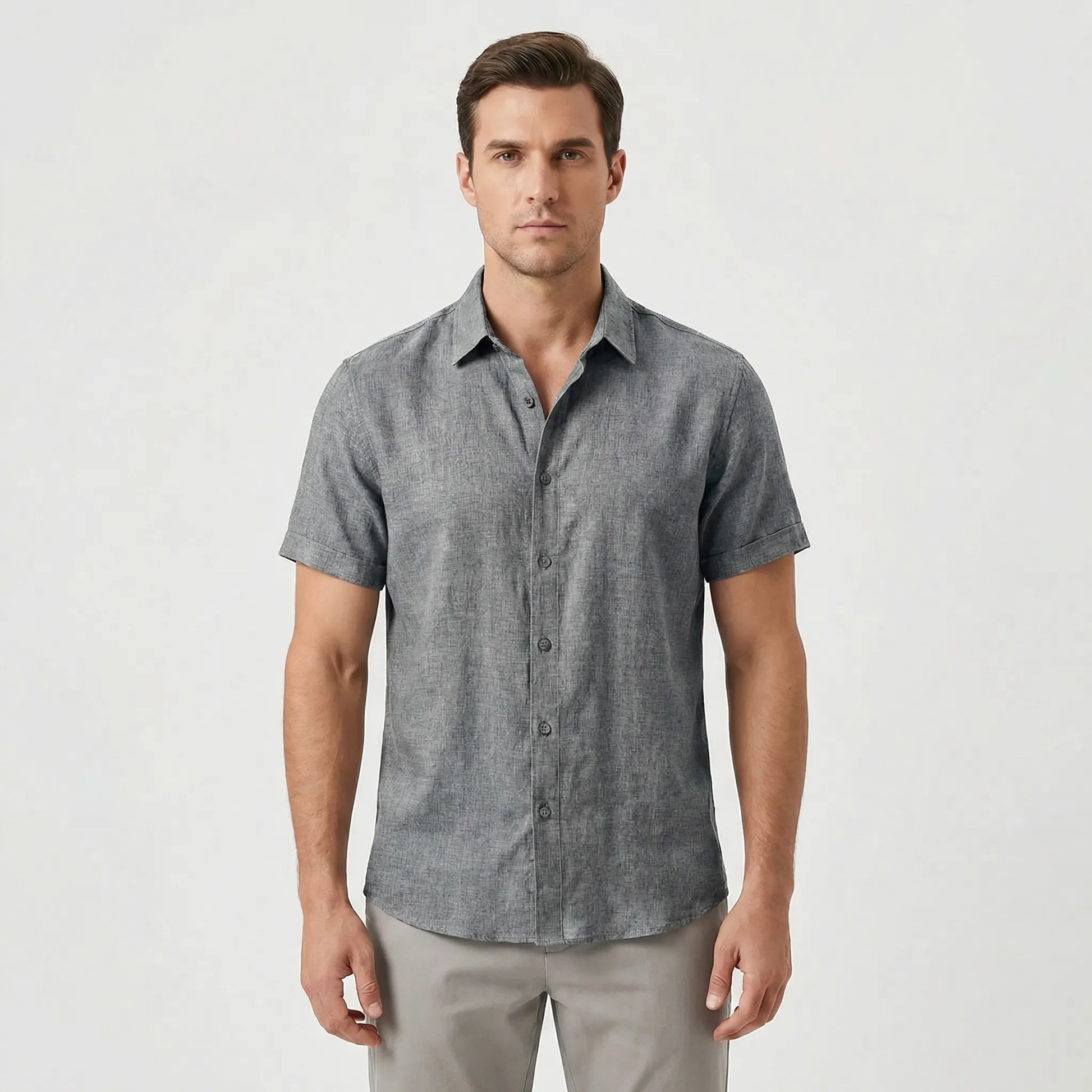 Short Sleeve Shirt With Collar - Tony