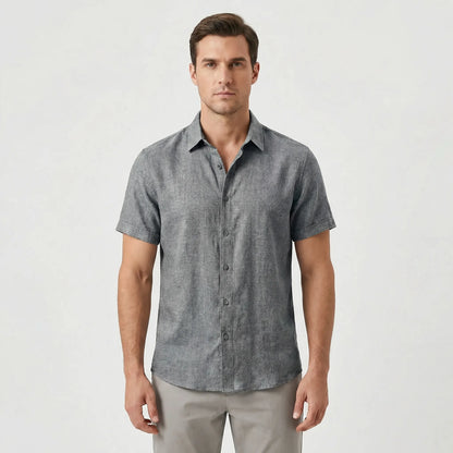 Short Sleeve Shirt With Collar - Tony