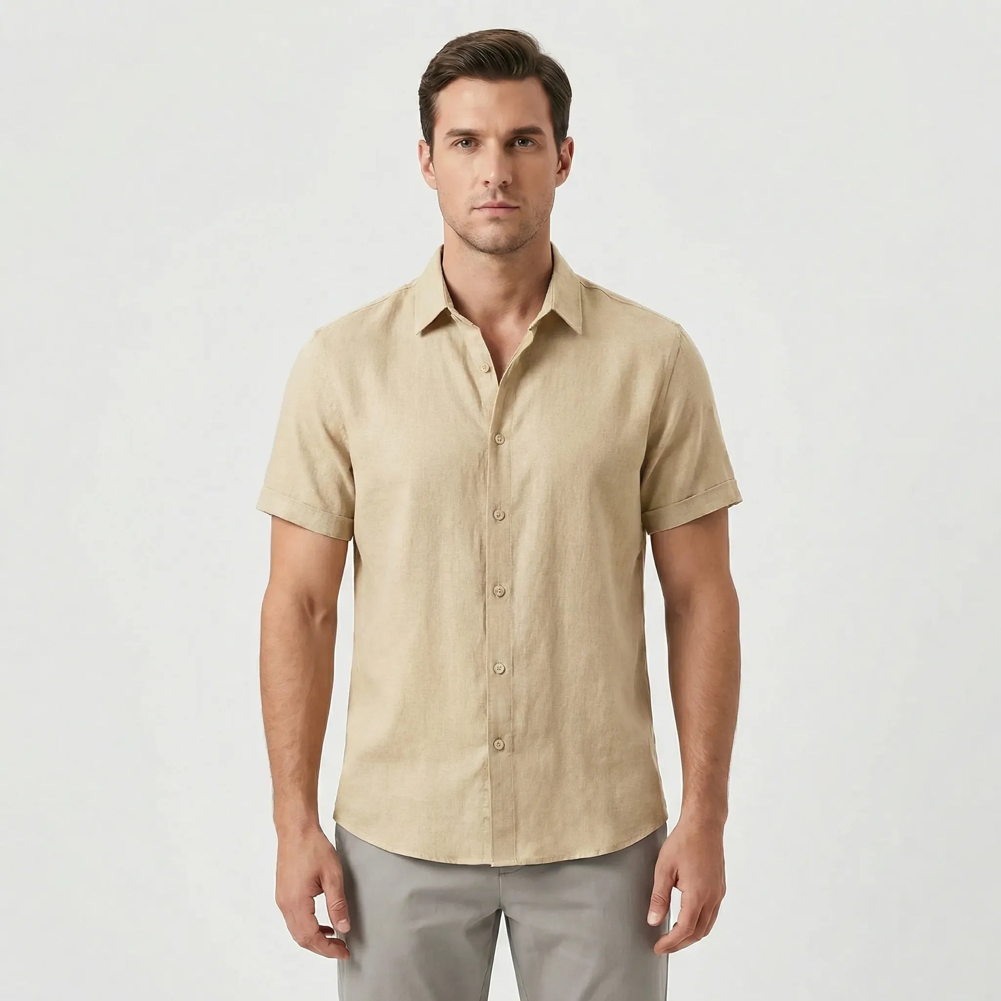 Short Sleeve Shirt With Collar - Tony