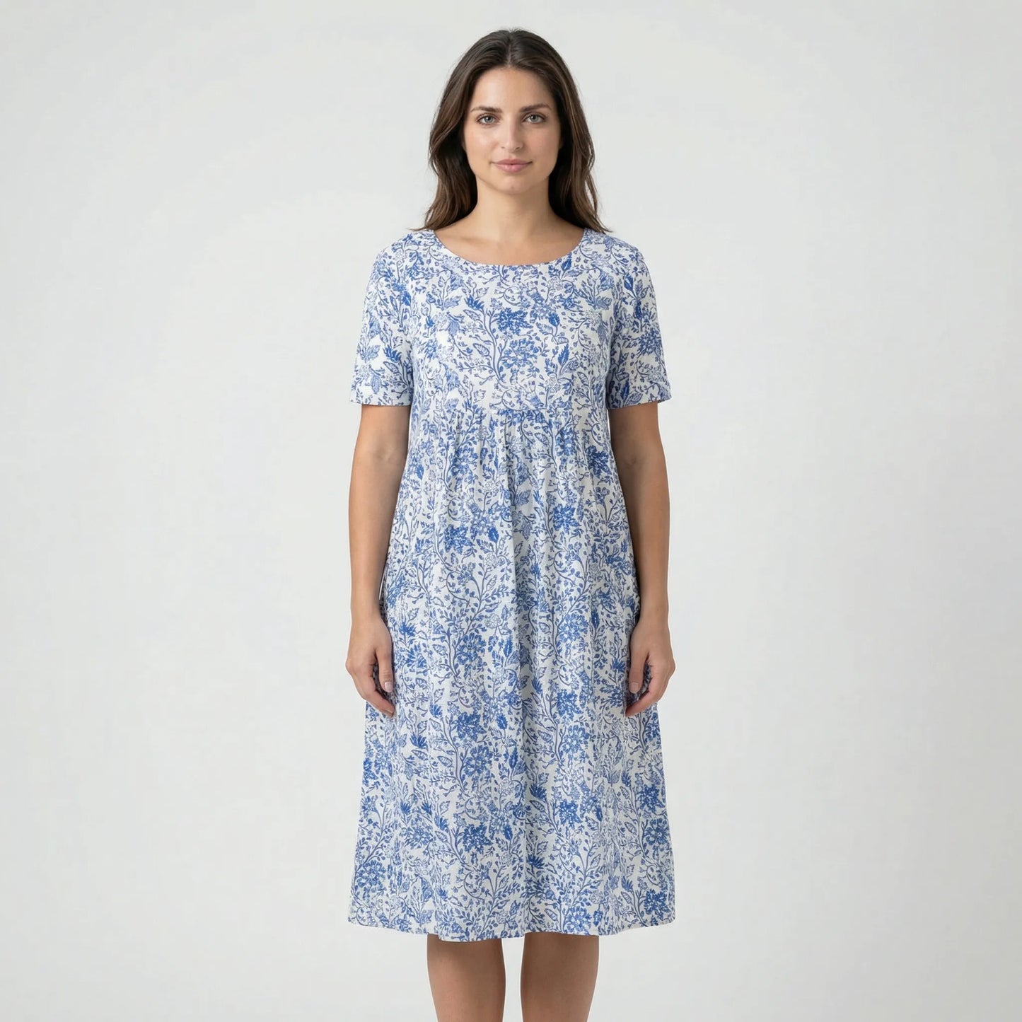 Short Sleeve Summer Dress With Pockets - Colleen