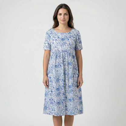 Short Sleeve Summer Dress With Pockets - Colleen