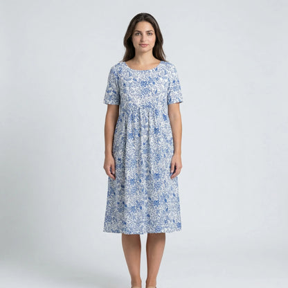 Short Sleeve Summer Dress With Pockets - Colleen