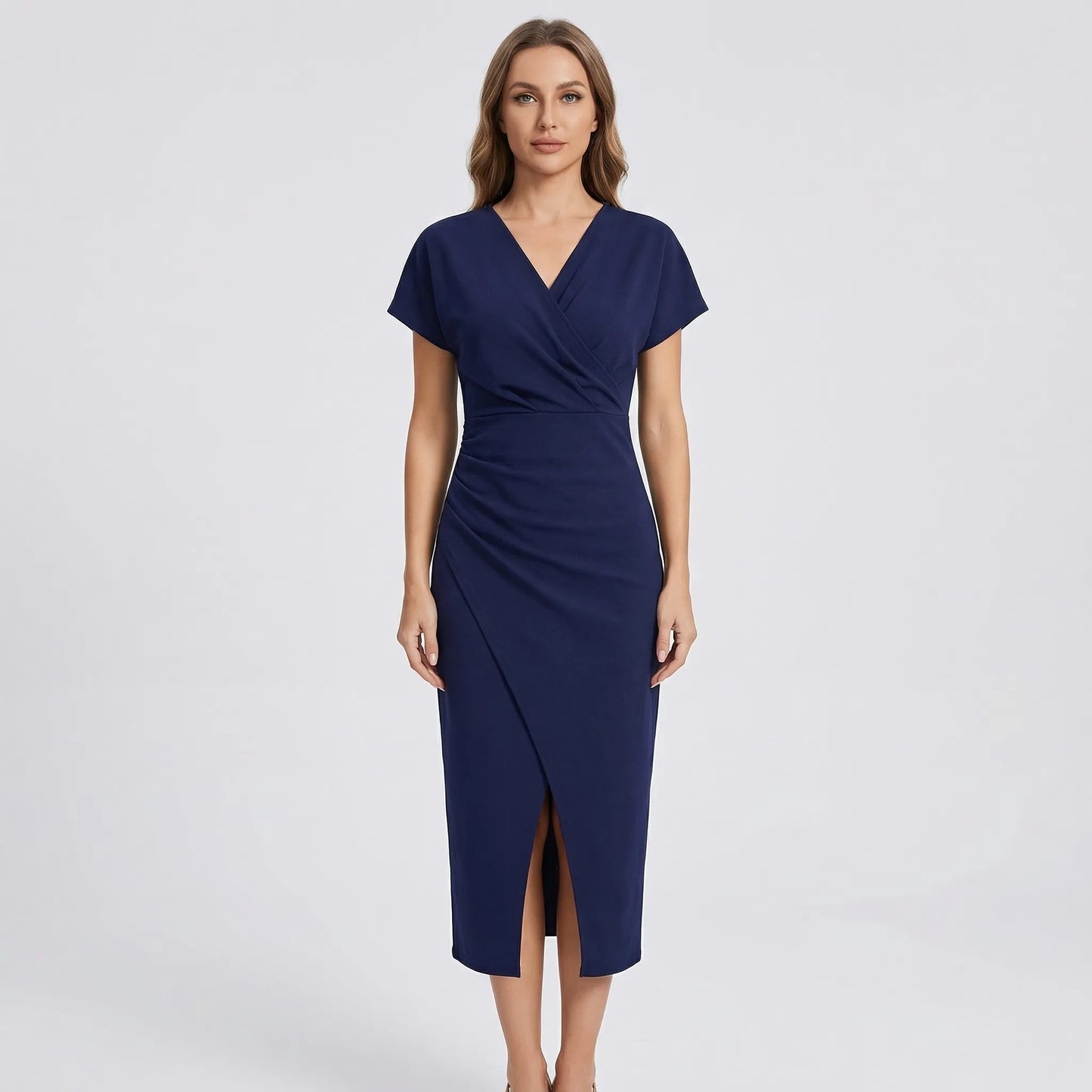 Side-Split Bodycon Midi Dress - Connie