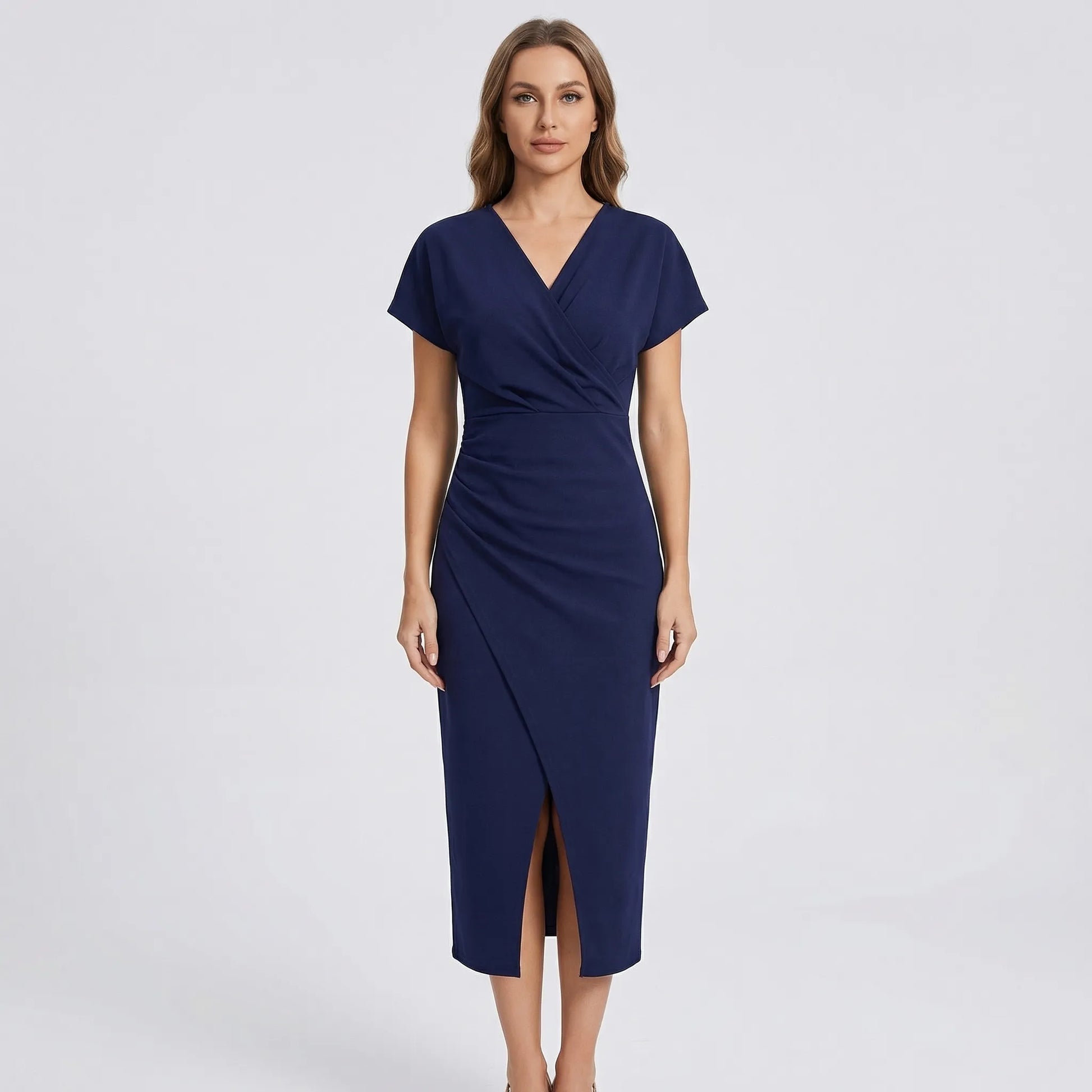Side-Split Bodycon Midi Dress - Connie